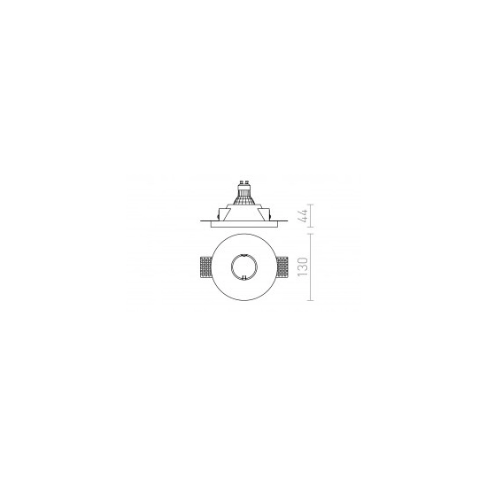 DAG R 83 wpuszczana gipsowa 230V LED GU10 8W R12357 Rendl light studio