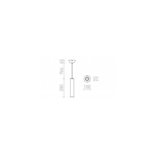 RIGA 28 wisząca czarna 230V LED 6W 38° 3000K R12459 Rendl light studio