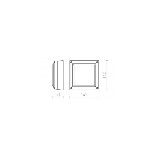 DELTA 145 natynkowa antracyt 230V GX53 9W IP54 R12563 Rendl light studio