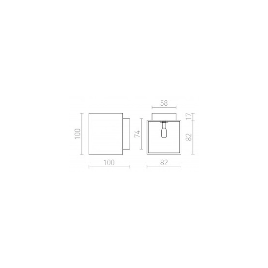 TRIP SQ ścienna czarna matowa /złota 230V LED G9 5W R12742 Rendl light studio