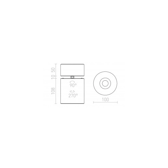 CONDU sufitowa czarna 230V LED 20W 24° 3000K R12840 Rendl light studio