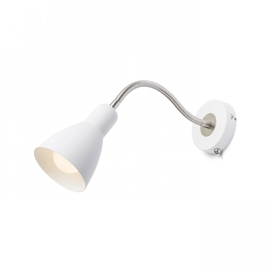 KAYA ścienna biała nikiel mat 230V LED E27 15W R12898 Rendl light studio