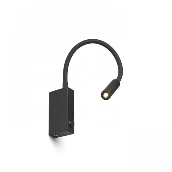 EKE ścienna czarna 230V LED 3W 60° 3000K R12945 Rendl light studio
