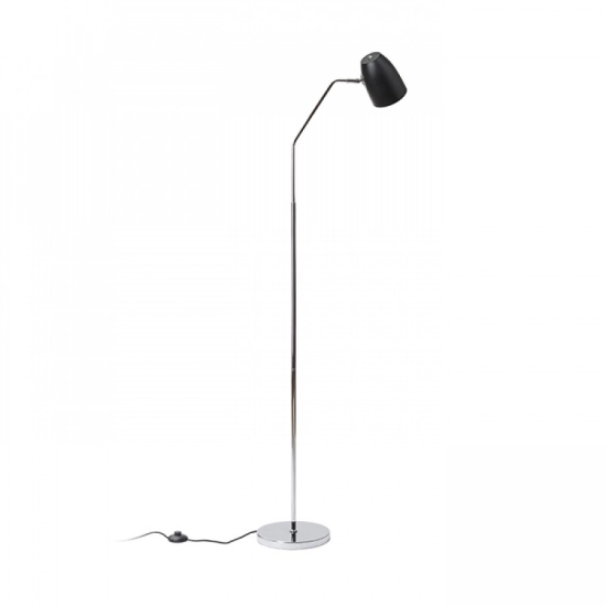 PRAGMA podłogowa czarna chrom 230V LED E27 11W R12989 Rendl light studio