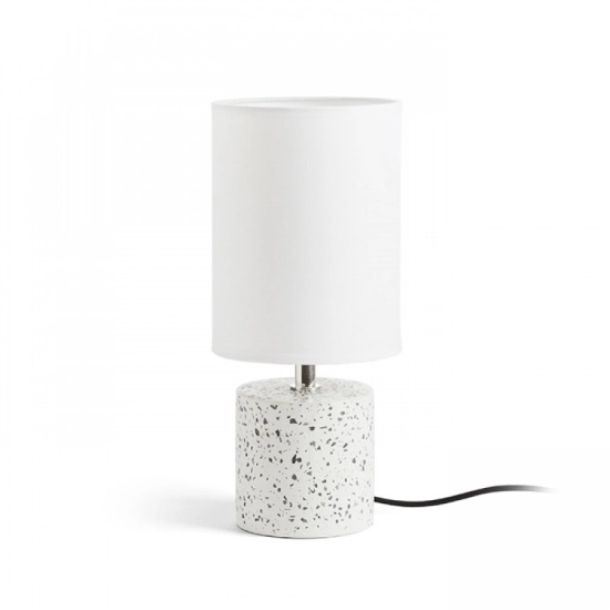 CAMINO stołowa z abażurem biała decor teraco 230V LED E27 15W R13294 Rendl light studio