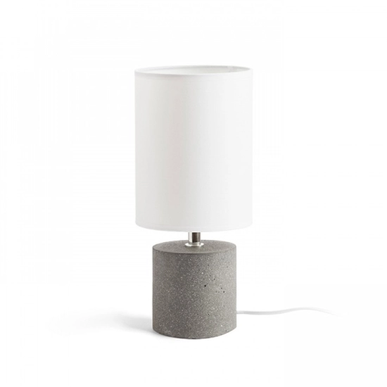 CAMINO stołowa z abażurem biała cement 230V LED E27 15W R13295 Rendl light studio