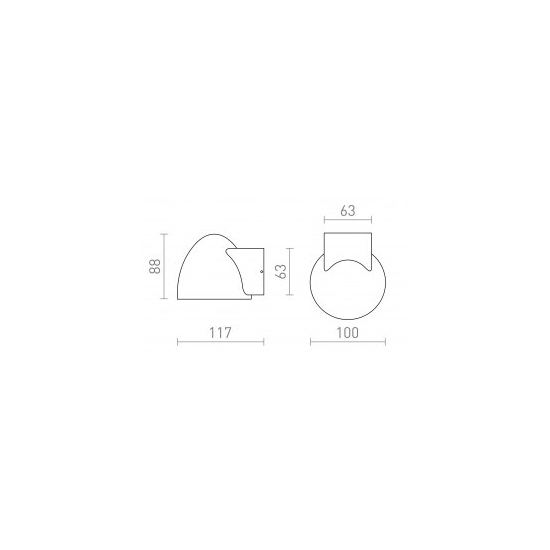 BOURDON ścienna antracyt 230V LED GU10 8W IP54 R13559 Rendl light studio