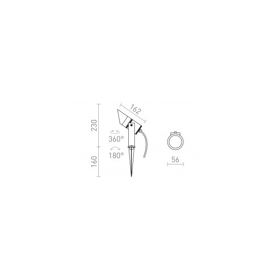 LORCA na klinie antracyt 230V LED 5W IP65 3000K R13568 Rendl light studio