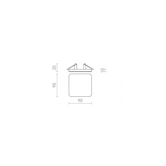 BJORK SQ 9 wpuszczana biała 230V LED 6W 3000K R13588 Rendl light studio