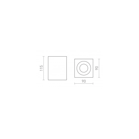 KIM sufitowa biała 230V GU10 35W IP65 R13608 Rendl light studio