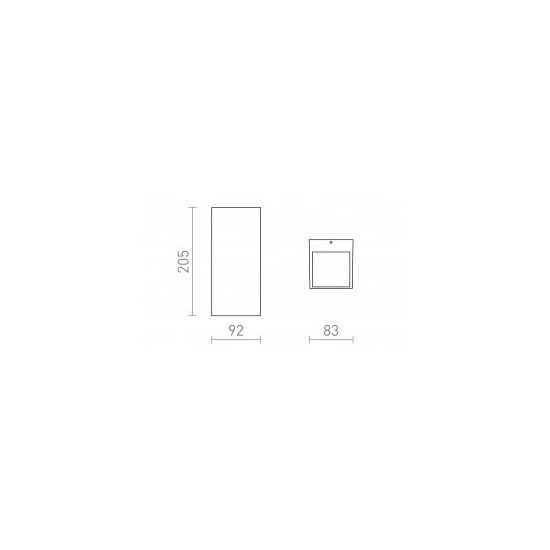 DESMOND II ścienna antracyt 230V GU10 2x35W IP44 R13611 Rendl light studio