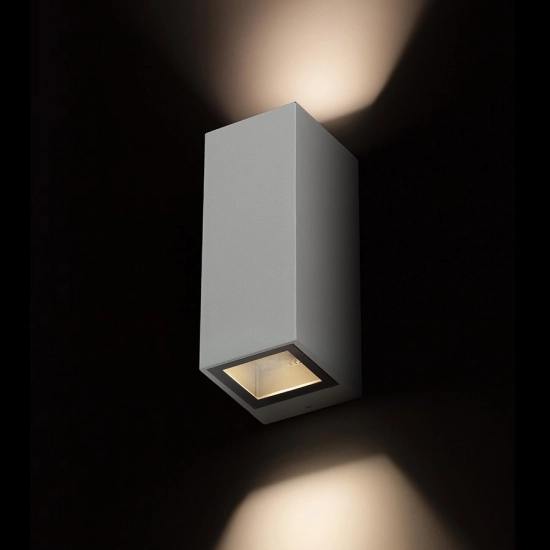 DESMOND II ścienna srebrno-szara 230V GU10 2x35W IP44 R13610 Rendl light studio