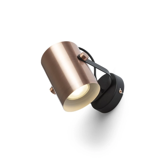 HAREN natynkowa miedź/czarna 230V LED E27 15W R13612 Rendl light studio