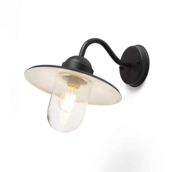 kinkiecik.pl Kinkiet BEACON wall black textured glass 230V E27 60W IP44 R13614 Rendl light studio