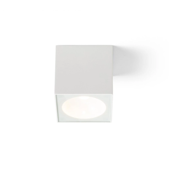 SENZA SQ sufitowa biała szkło przezroczyste 230V LED 6W IP65 3000K R13624 Rendl light studio