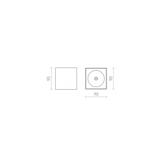 SENZA SQ sufitowa biała szkło przezroczyste 230V LED 6W IP65 3000K R13624 Rendl light studio