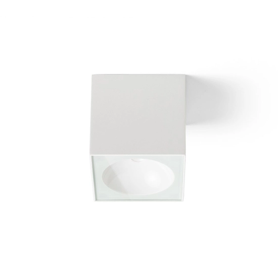 SENZA SQ sufitowa biała szkło przezroczyste 230V LED 6W IP65 3000K R13624 Rendl light studio