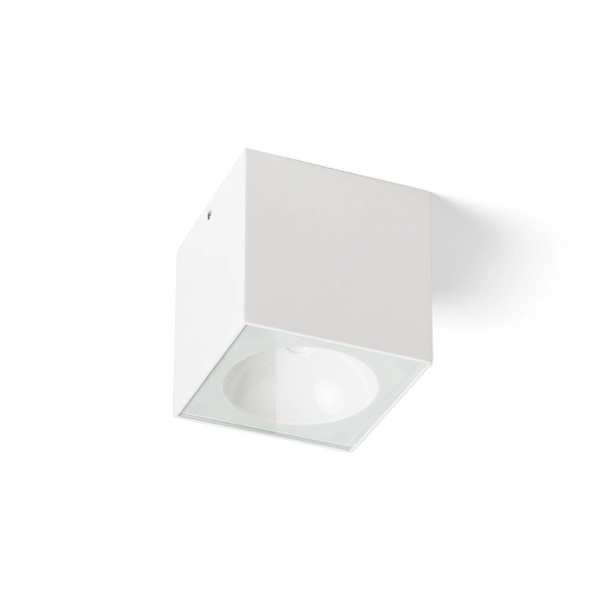 SENZA SQ sufitowa biała szkło przezroczyste 230V LED 6W IP65 3000K R13624 Rendl light studio