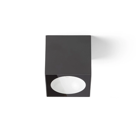 SENZA SQ sufitowa antracyt szkło przezroczyste 230V LED 6W IP65 3000K R13625 Rendl light studio