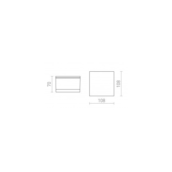 ORIN SQ sufitowa antracyt akryl satynowy 230V LED 10W IP54 3000K R13629 Rendl light studio