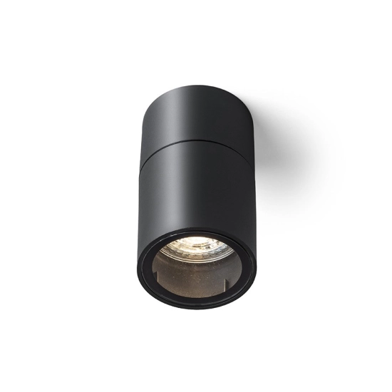 SORANO sufitowa czarna plastik 230V LED GU10 8W IP44 R13633 Rendl light studio