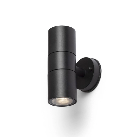 SORANO II ścienna czarna plastik 230V LED GU10 2x8W IP44 R13634 Rendl light studio