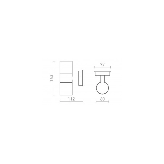 SORANO II ścienna czarna plastik 230V LED GU10 2x8W IP44 R13634 Rendl light studio