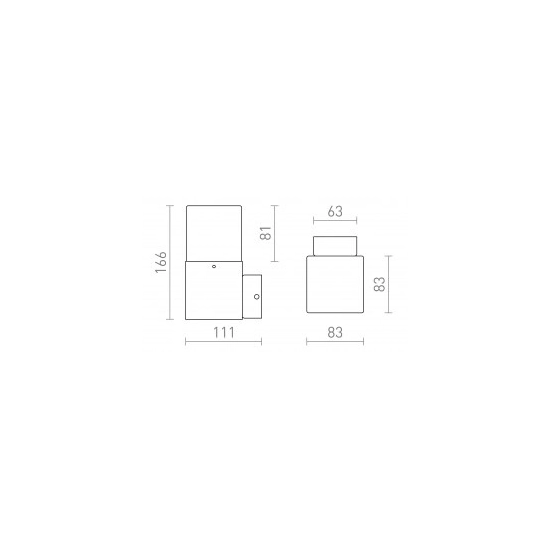 CLYDE ścienna antracyt 230V LED E27 11W IP44 R13637 Rendl light studio