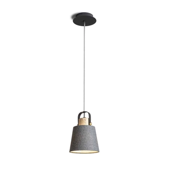kinkiecik.pl CHOUPETTE wisząca szaroczarna textil/drewno 230V E27 15W R13650 Rendl light studio