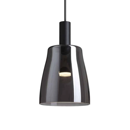 kinkiecik.pl BELLINI M LED wisząca czarna szkło przydymione 230V LED 5W 30° 3000K R13652 Rendl light studio