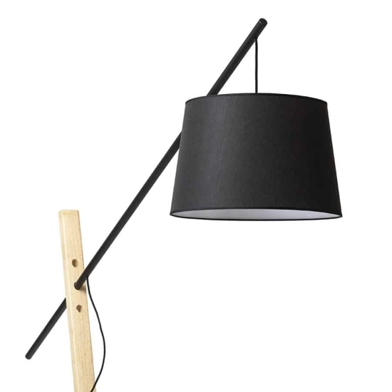 kinkiecik.pl DANTE podłogowa czarna drewno 230V E27 25W R13653 Rendl light studio