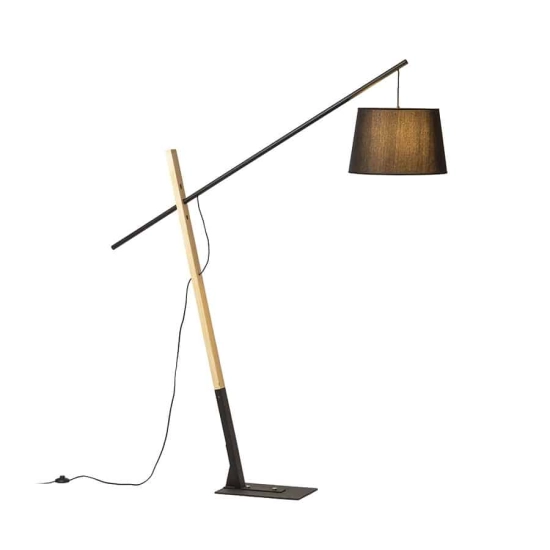 kinkiecik.pl DANTE podłogowa czarna drewno 230V E27 25W R13653 Rendl light studio