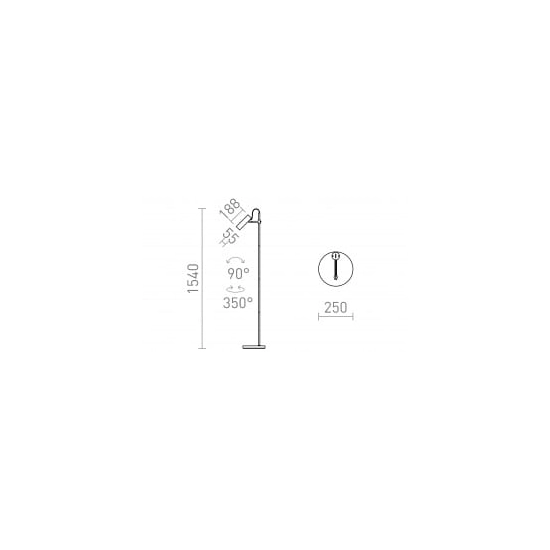 kinkiecik.pl VARIA podłogowa czarna mosiądz 230V LED GU10 9W R13660 Rendl light studio