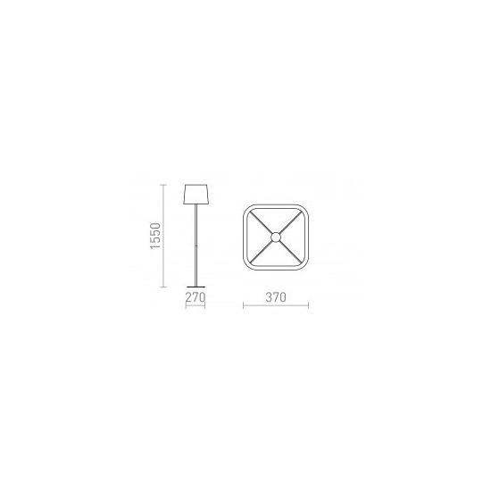 PERTH podłogowa beżowa/biała 230V LED E27 15W R13665 Rendl light studio
