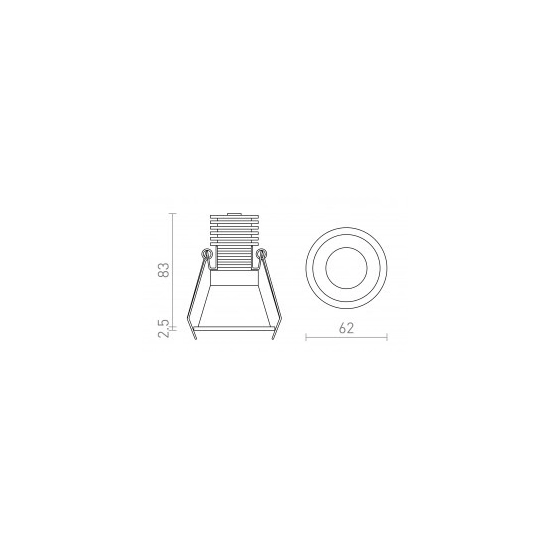 OWEN DIMM wpuszczana biała 230V LED 7W 45° IP54 3000K - 1800K R13667 Rendl light studio