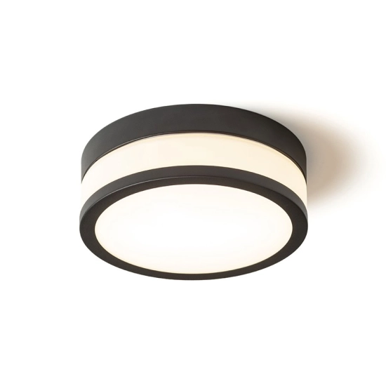 CIRA LED 23 sufitowa szkło opalowe/czarna 230V LED 12W IP44 3000K R13680 Rendl light studio