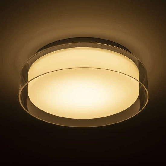 kinkiecik.pl VENICE LED 30 sufitowa szkło przezroczyste/szkło opalowe/chrom 230V LED 12W IP44 3000K R13685 Rendl light studio