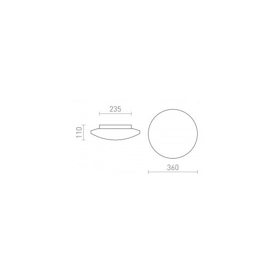 kinkiecik.pl SARA LED 36 sufitowa szkło opalowe/chrom 230V LED 18W IP44 3000K R13688 Rendl light studio