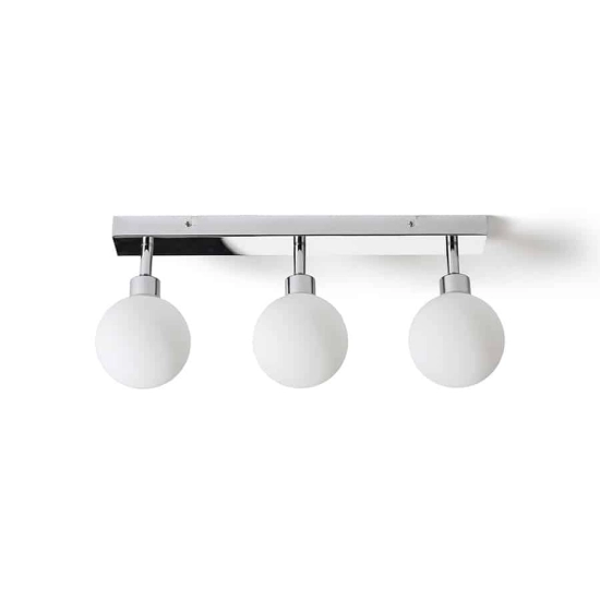 kinkiecik.pl BOLLY III natynkowa szkło opalowe/chrom 230V G9 LED 3x9W IP44 R13691 Rendl light studio