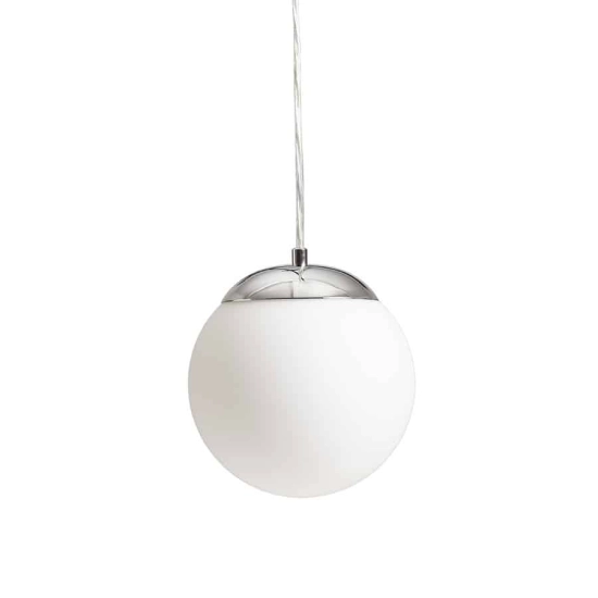 kinkiecik.pl BOLLY 17 wisząca szkło opalowe/chrom 230V LED E27 15W IP44 R13692 Rendl light studio