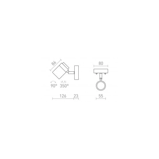 LINN I ścienna szkło opalowe/chrom 230V G9 LED 9W IP44 R13695 Rendl light studio
