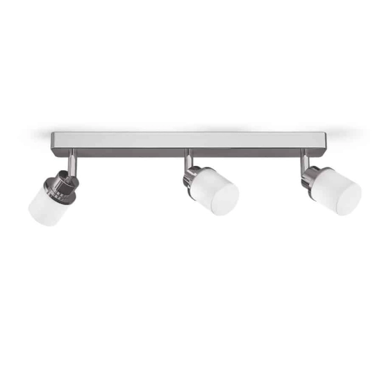 kinkiecik.pl LINN III natynkowa szkło opalowe/chrom 230V G9 LED 3x9W IP44 R13703 Rendl light studio