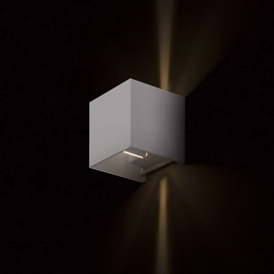 TITO SQ DIMM ścienna biała 230V LED 2x3W IP65 3000K R13738 Rendl light studio