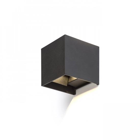 TITO SQ DIMM ścienna czarna 230V LED 2x3W IP65 3000K R13739 Rendl light studio