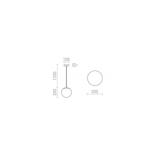 LUNA 20 wisząca szkło opalowe/chrom 230V LED E27 11W R13745 Rendl light studio