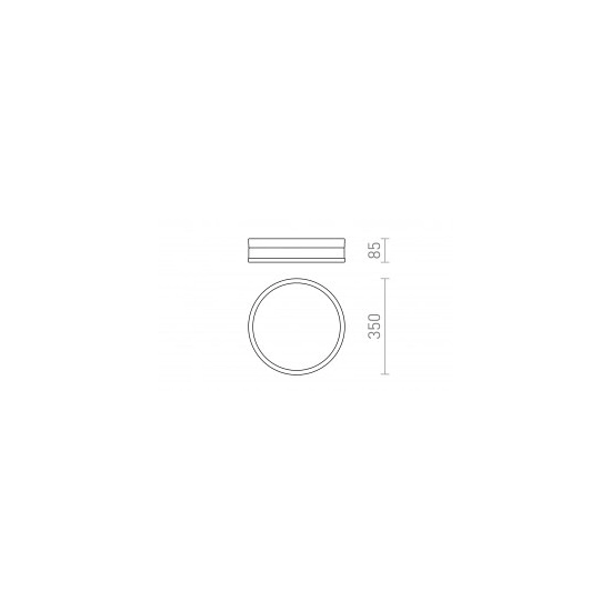 CIRA LED 35 sufitowa szkło opalowe/chrom 230V LED 24W IP44 3000K R13681 Rendl light studio