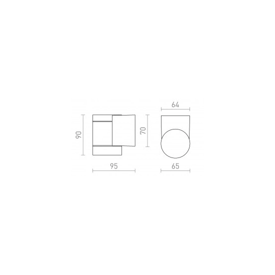 MIZZI NEW I ścienna srebrno-szara 230V LED GU10 8W IP65 R13796 Rendl light studio