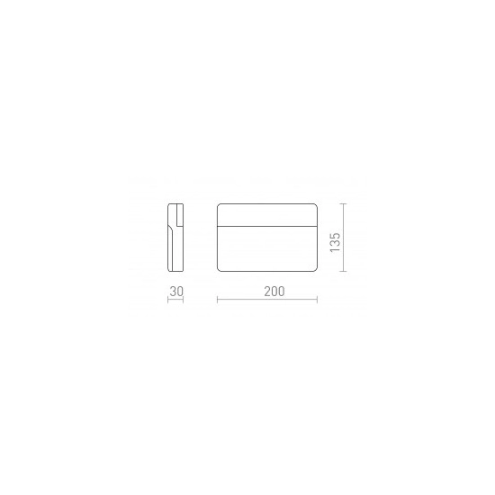 GAVIN ścienna antracyt akryl mleczny 230V LED 13W IP65 3000K R13756 Rendl light studio