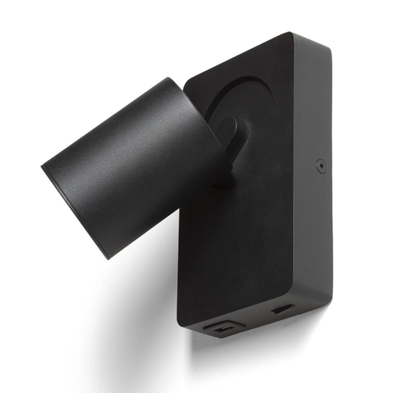 VOLTERA USB ścienna czarna 230V LED GU10 9W R13764 Rendl light studio