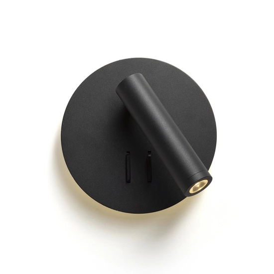THALIA ścienna czarna akryl satynowy 230V LED 6+3W 3000K R13765 Rendl light studio